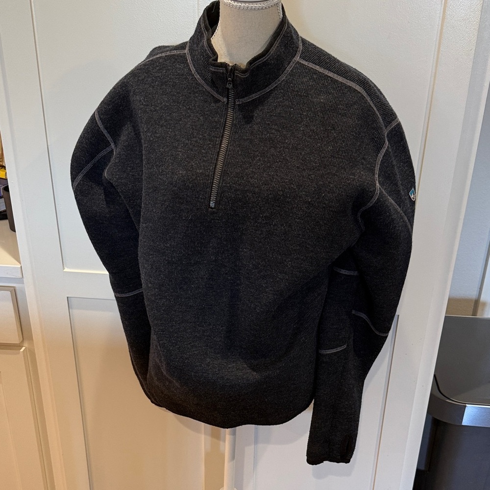 Kuhl Men's Charcoal Zip-Up Sweater